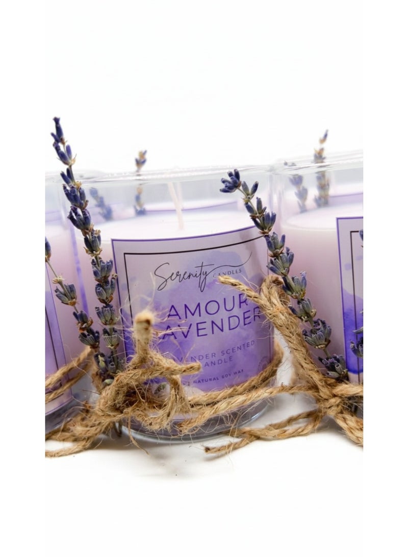 Serenity Candles شمعة "سيرينيتي" لافندر العشق - فتيلة واحدة (175 جرام) - Image 3